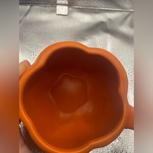 Rae Dunn Scalloped Ceramic Mug in Burnt Orange